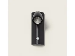 Aplique de Pared Exterior LED 6W Aluminio con Detector de Movimiento Abel Negro