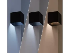 Aplique de Pared Exterior Solar LED 2W con Detector de Movimiento Radar Eros 6000K Blanco Frío