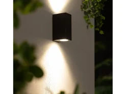 Aplique de Pared Exterior Iluminación Doble Cara Miseno Negro Negro