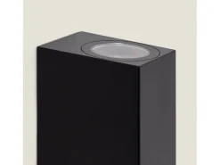 Aplique de Pared Exterior Iluminación Doble Cara Miseno Negro Negro