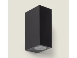 Aplique de Pared Exterior Iluminación Doble Cara Miseno Negro Negro