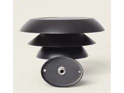 Aplique de Pared Exterior Solar LED 1,5W Acero Inoxidable Biel Negro