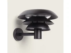 Aplique de Pared Exterior Solar LED 1,5W Acero Inoxidable Biel Negro