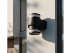 Aplique de Pared Exterior LED 10W Aluminio Superficie Neky Duo Negro