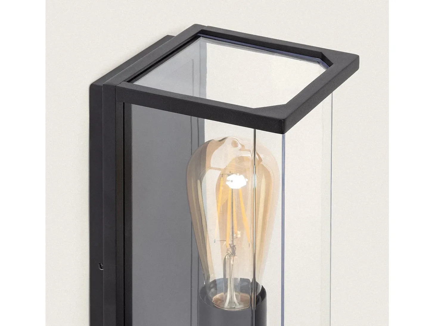 Aplique de Pared Exterior Aluminio Gunza Negro