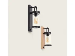 Aplique de Pared Exterior Benny con Sensor Movimiento PIR Negro