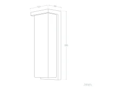 Aplique de Pared Exterior LED 22W Aluminio Tyron 4000K Negro Blanco Neutro