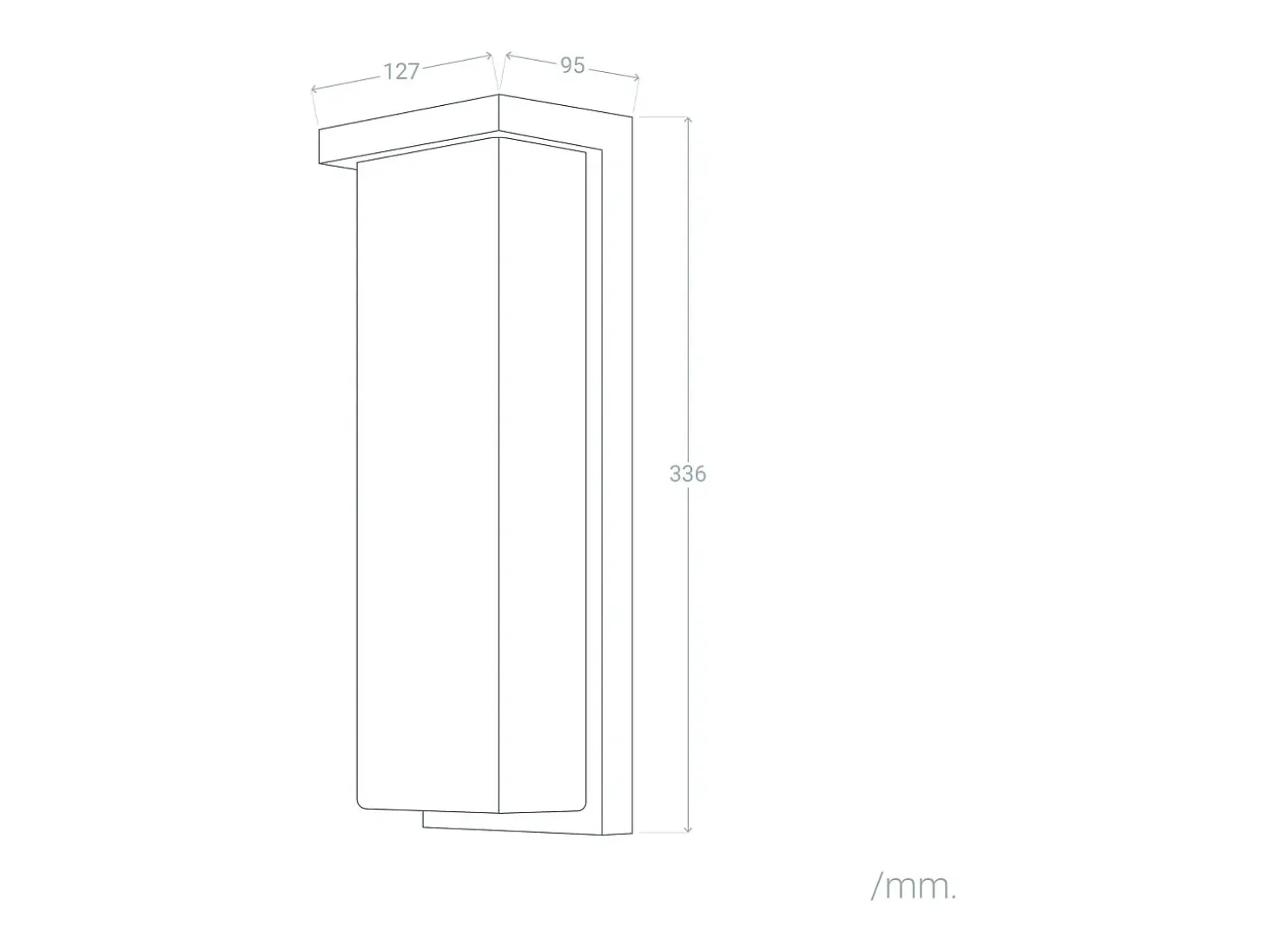 Aplique de Pared Exterior LED 22W Aluminio Tyron 4000K Negro Blanco Neutro