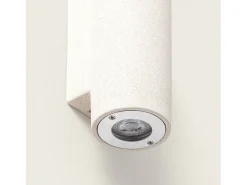 Aplique de Pared Exterior Cemento Iluminación Doble Cara Banjar Rond Beige