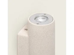 Aplique de Pared Exterior Cemento Iluminación Doble Cara Banjar Rond Beige