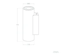 Aplique de Pared Exterior Cemento Iluminación Doble Cara Banjar Rond Beige