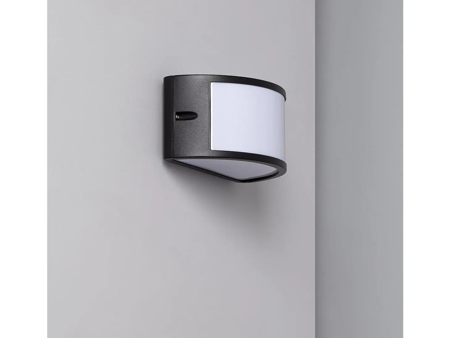 Aplique de Pared Exterior Aluminio Lenir Negro