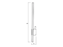 Aplique de Pared Exterior Lineal LED 12W 80cm Aluminio Milen Negro