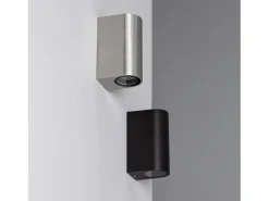 Aplique de Pared Exterior Aluminio Iluminación Doble Cara Big Gala Plateado