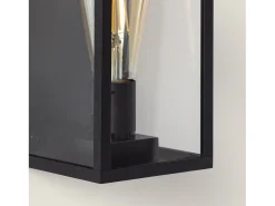 Aplique de Pared Exterior Aluminio y Cristal Atrium Negro