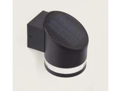 Aplique de Pared Exterior Solar LED Aluminio Eddan Negro