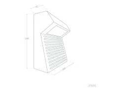 Aplique de Pared Exterior LED 8W Cemento Sealy Gris Piedra