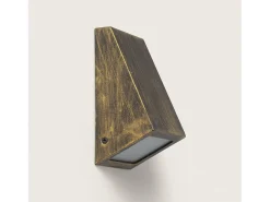 Aplique de Pared Exterior Metal y Cristal Ruzafa Negro / Dorado