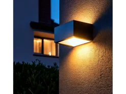 Aplique de Pared Exterior LED 9W Aluminio Iluminación Doble Cara CCT Seleccionable Sheffield Antracita