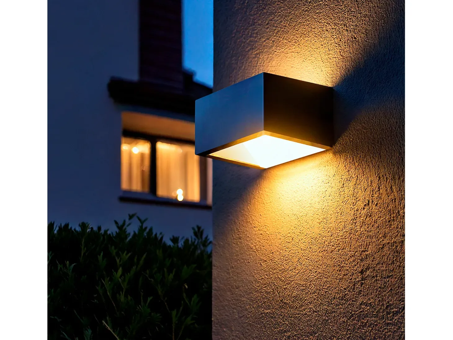 Aplique de Pared Exterior LED 9W Aluminio Iluminación Doble Cara CCT Seleccionable Sheffield Antracita