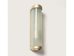 Aplique de Pared Exterior Cristal Peridot Dorado