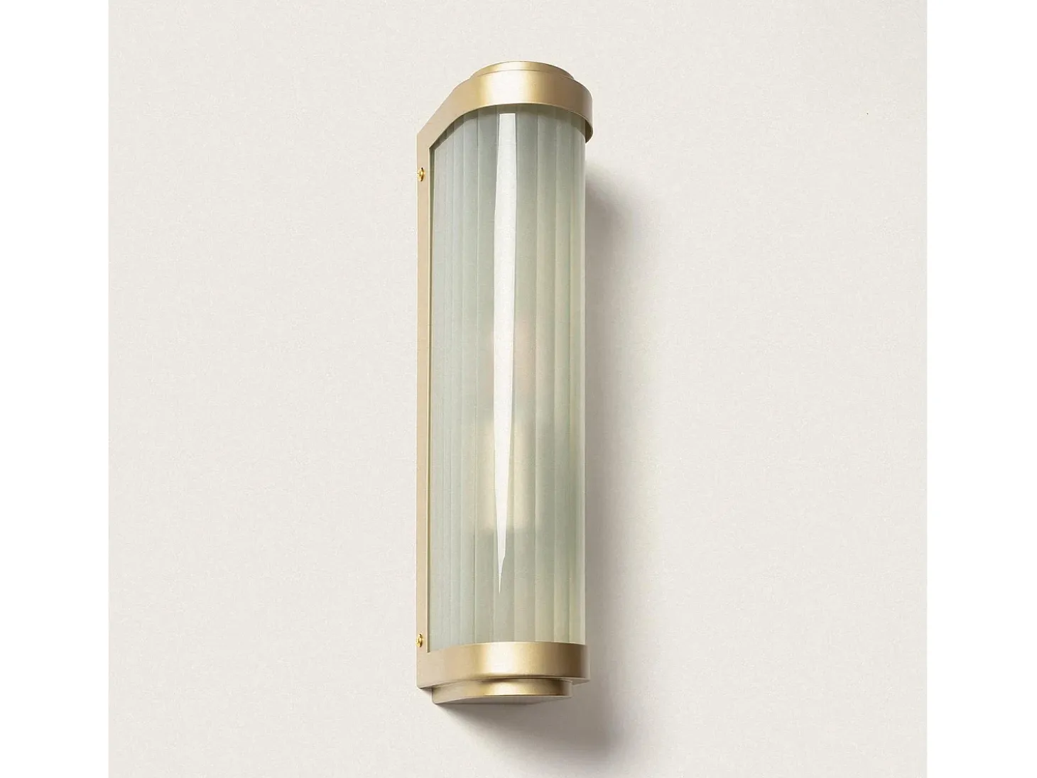 Aplique de Pared Exterior Cristal Peridot Dorado