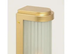 Aplique de Pared Exterior Cristal Peridot Dorado