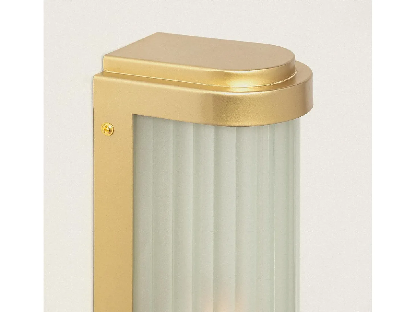 Aplique de Pared Exterior Cristal Peridot Dorado