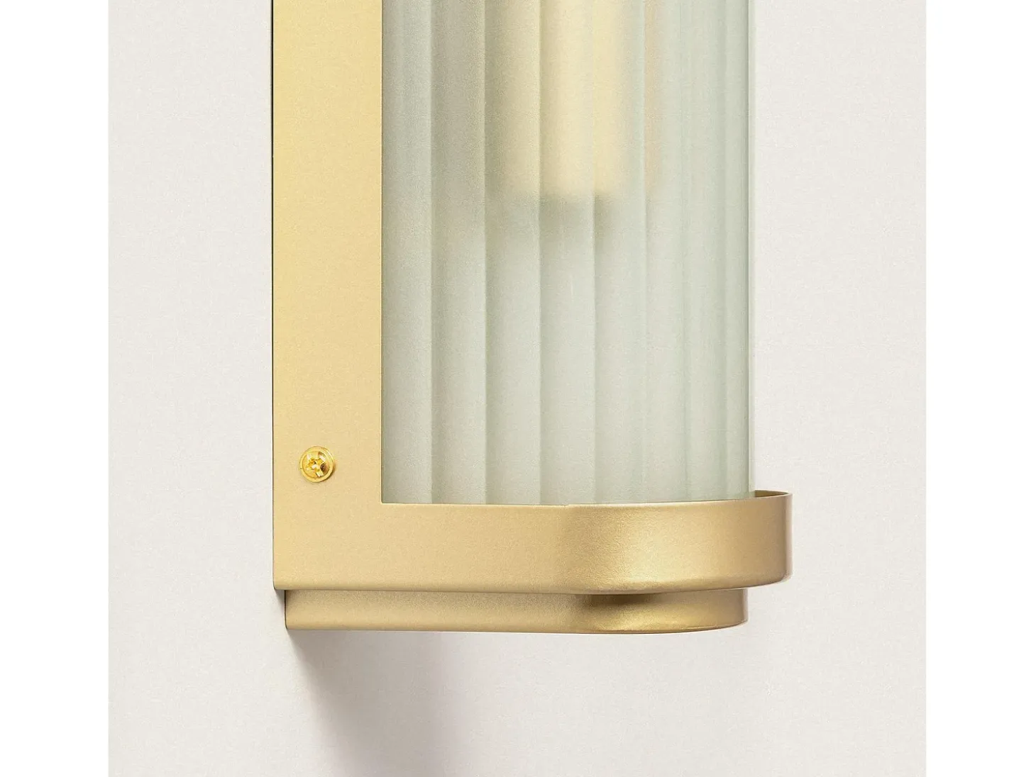 Aplique de Pared Exterior Cristal Peridot Dorado