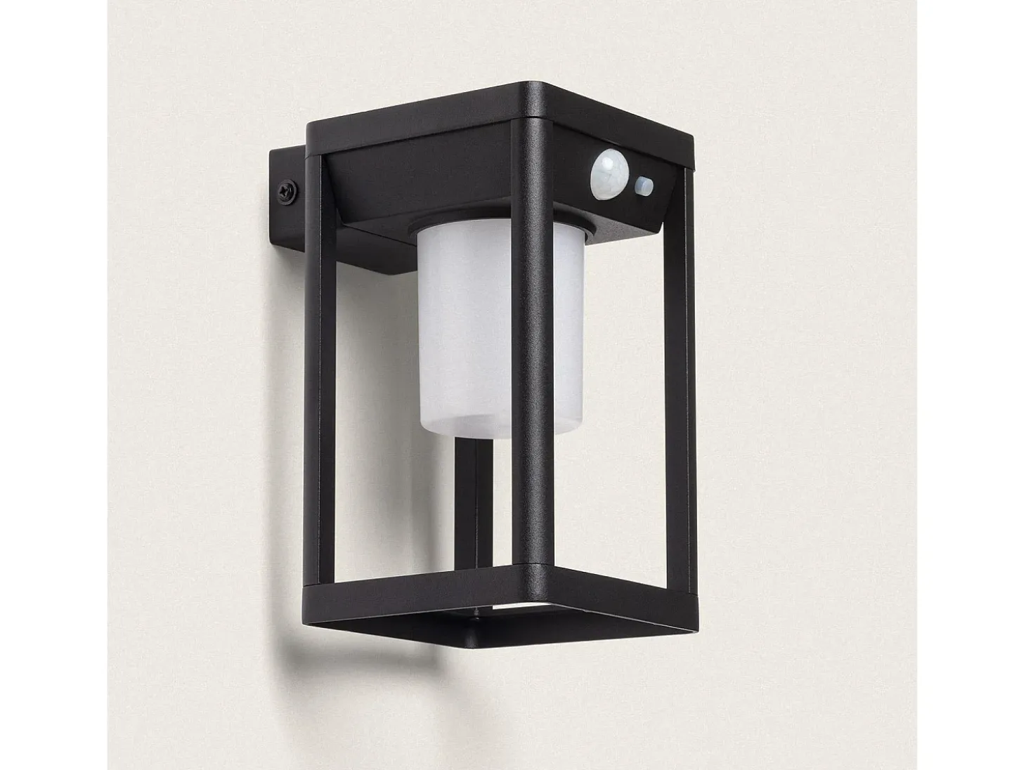 Aplique de Pared Exterior Solar LED 2,5W Aluminio con Sensor de Movimiento Devah Negro