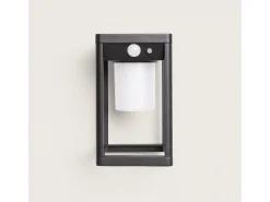 Aplique de Pared Exterior Solar LED 2,5W Aluminio con Sensor de Movimiento Devah Negro