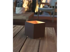 Aplique de pared LED Beneito Faure Lek Sensor con sensor de movimiento, 6 W, 3000 K, carga USB-C, IP54 - Aplique de pared Corten