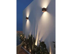 Aplique de pared LED Beneito Faure Lek Sensor con sensor de movimiento, 6 W, 3000 K, carga USB-C, IP54 - Aplique de pared Corten