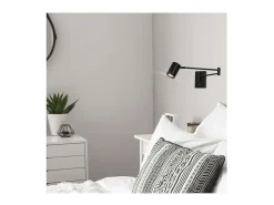 Sale Aplique de pared led modelo Romeo acabado , 8cm(ancho) 63cm (fondo) 12cm(alto). Negro