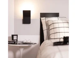Aplique de Pared LED 6W de Aluminio Lerna Negro 2700K Blanco Cálido