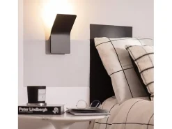 Aplique de Pared LED 6W de Aluminio Lerna Negro 2700K Blanco Cálido