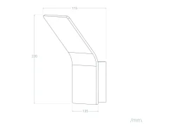Aplique de Pared LED 6W de Aluminio Lerna Negro 2700K Blanco Cálido