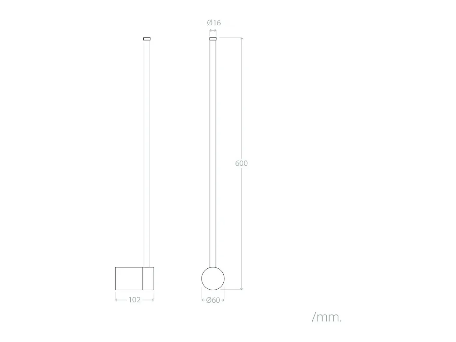Aplique de Pared LED 10W de Metal DeLux Negro