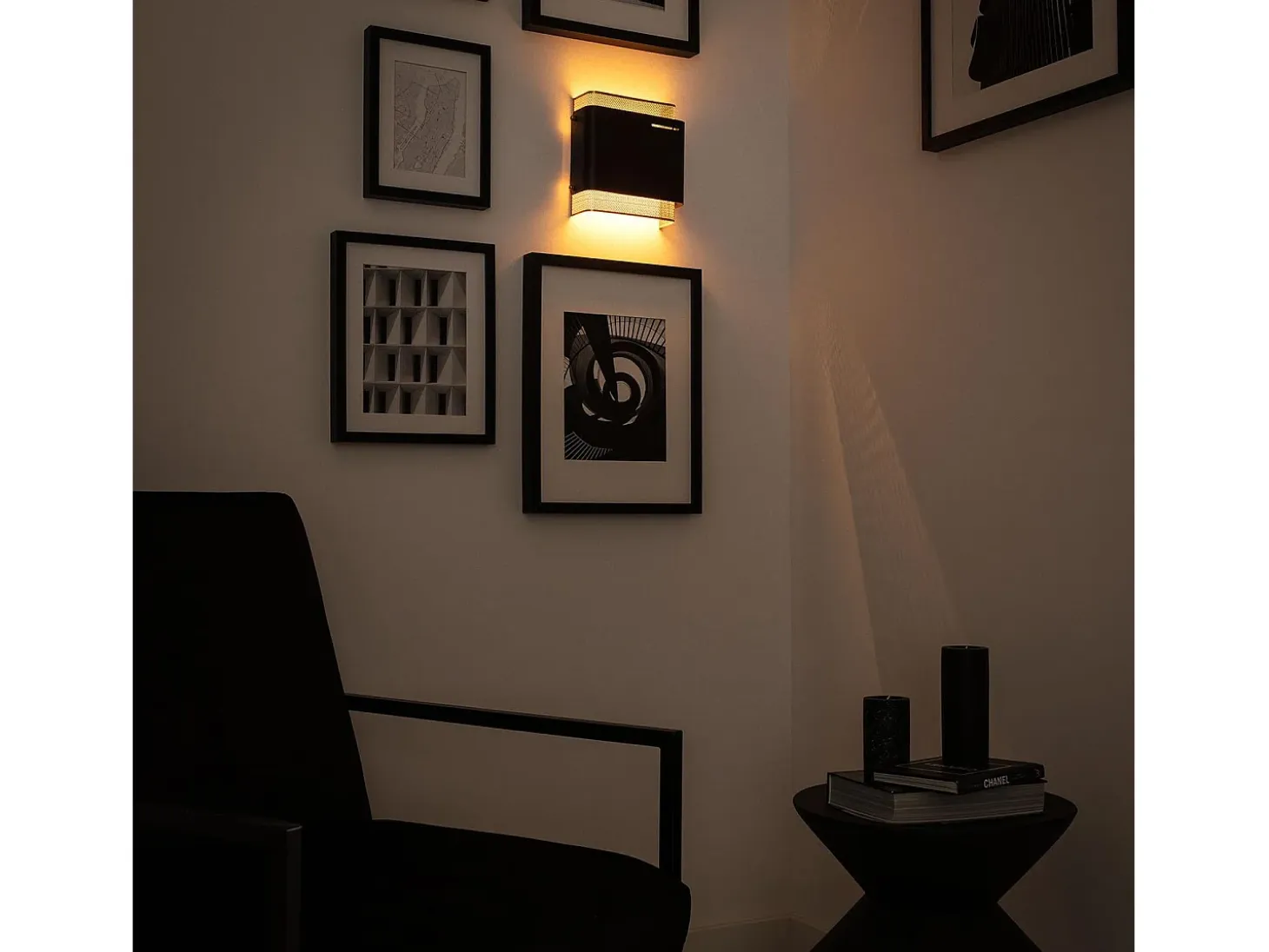 Aplique de Pared LED 6W Metal Duchamp Negro