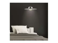 Sale Aplique de pared modelo Nube acabado niquel satinado 10 cm(alto) 30 cm(ancho) 23 cm (fondo Gris