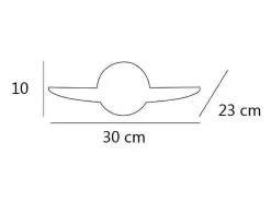 Sale Aplique de pared modelo Nube acabado niquel satinado 10 cm(alto) 30 cm(ancho) 23 cm (fondo Gris