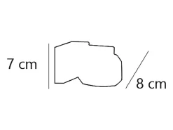 Sale Aplique de pared modelo Portia acabado cromo 7 cm(alto) 10 cm(ancho) 12 cm(fondo Gris