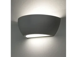 Aplique Para Pared^Aplique de pared moderno en cerámica blanca minimalista Salem Cobrizo