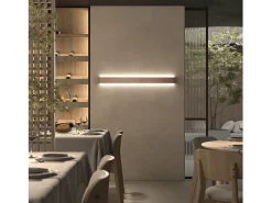 Aplique de pared RETT de estilo moderno - Longitud 90 cm - LED SMD 24W - 2270lm -3K - up&down - aluminio - oro mate - IP20