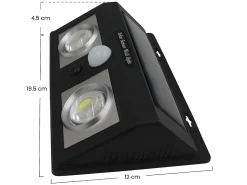 Outlet 7H SEVENON Aplique de Pared Solar LED 2 Luces con Sensor Crepuscular y Movimiento 7500K 20000H 7hSevenOn Negro