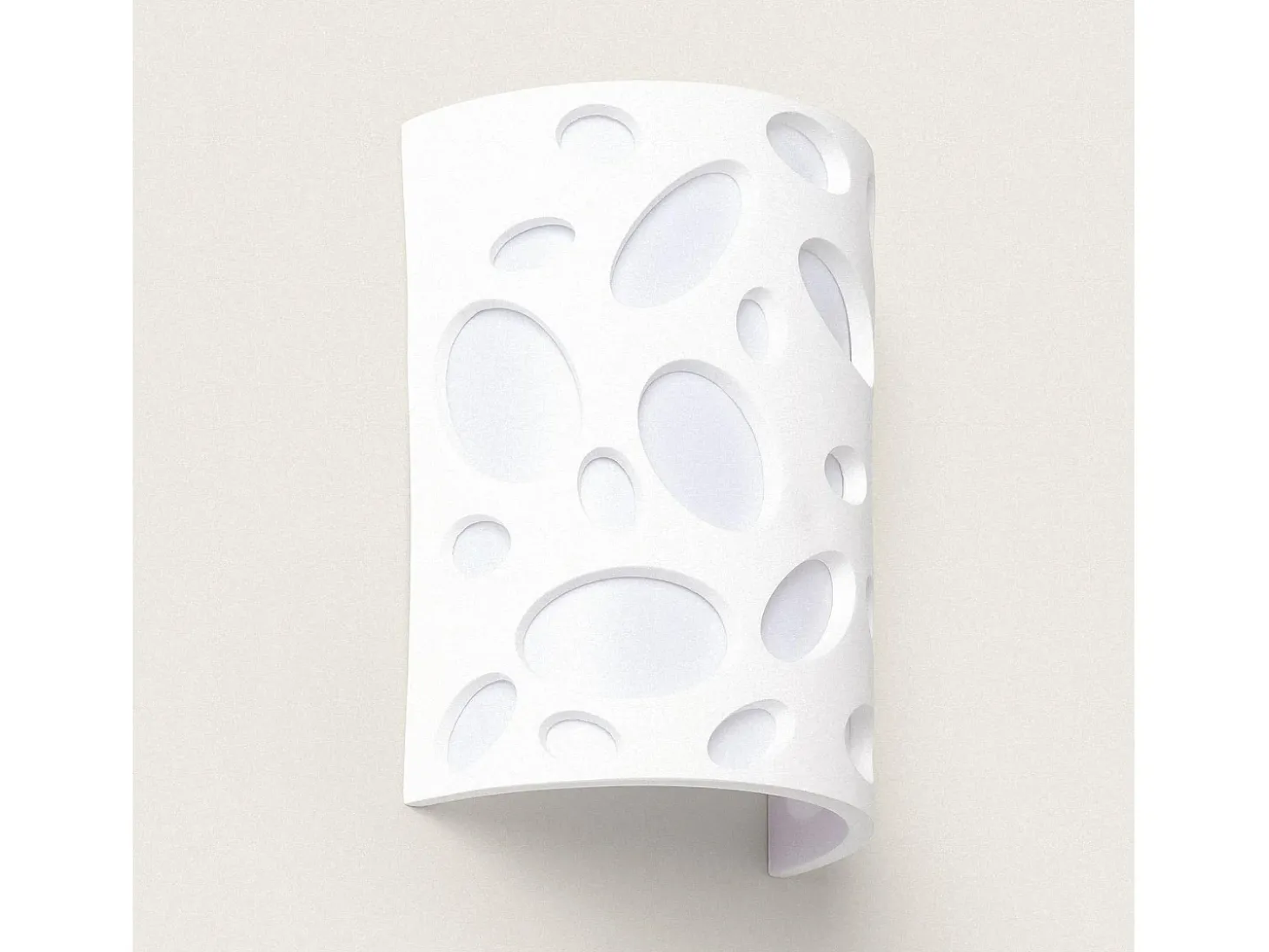 Aplique de Pared Yeso Hole Blanco