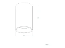Aplique de Techo Aluminio Cuarzo Blanco Blanco