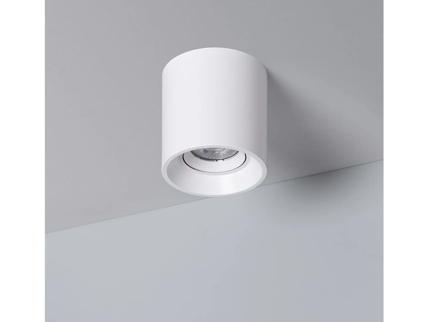 Aplique de Techo Blanco con Bombilla GU10 Space 6000K Blanco Frío