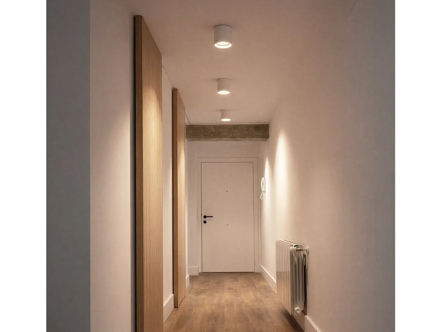 Aplique de Techo Blanco con Bombilla GU10 Space 6000K Blanco Frío