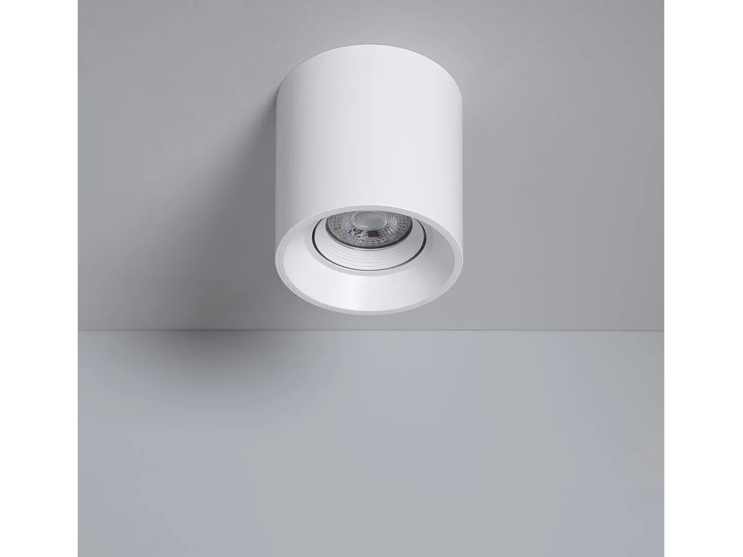 Aplique de Techo Blanco con Bombilla GU10 Space 6000K Blanco Frío